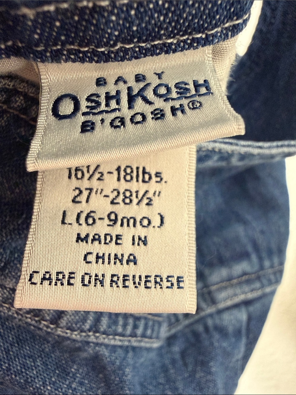 Vintage OshKosh Bgosh Denim Bubble Overalls Shortalls Puppy Dog Romper 6-9 Month - Picture 3 of 5